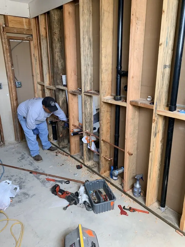 Commercial rough-in plumbing for Water Heater Replacement in Edinburg